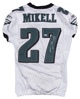 2007 Quintin Mikell Game Used, Signed & Inscribed Philadelphia Eagles Road Jersey (Eagles/MeiGray LOA & Beckett)